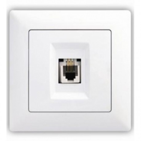 zás.Va. PC -2výst.  RJ45/8  biela  (UTP) cat 5E